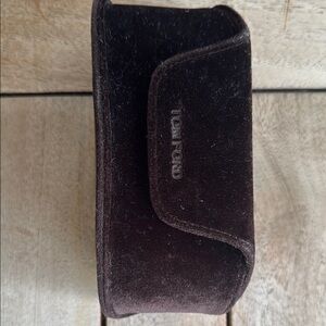 Tom Ford Brown Velvet Eyeglass Case